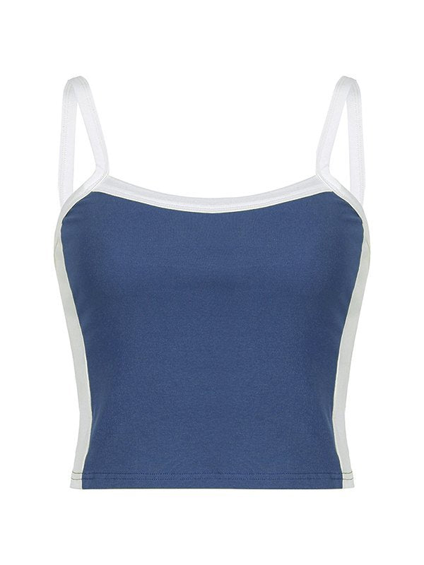 Vintage Kontraststreifen Crop Cami Top