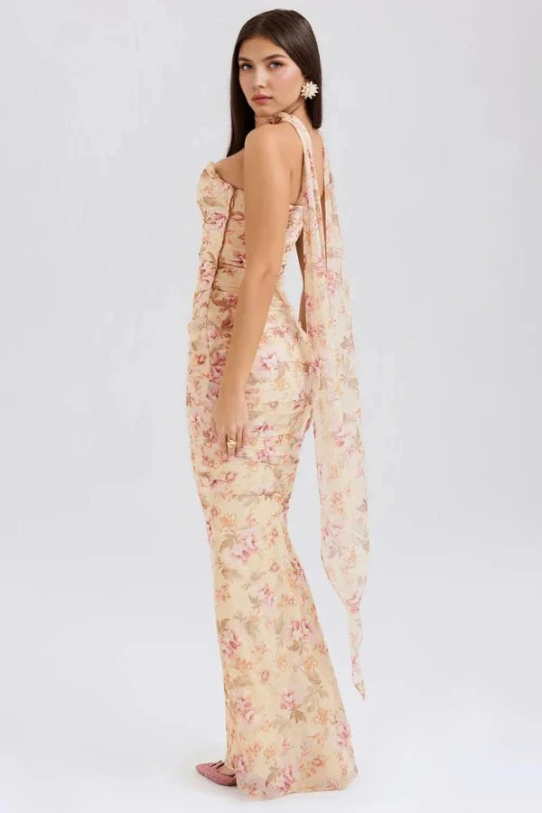 Hailey Ivory Champagne Toast Korsett-Top Trägerlos Satin Brautparty