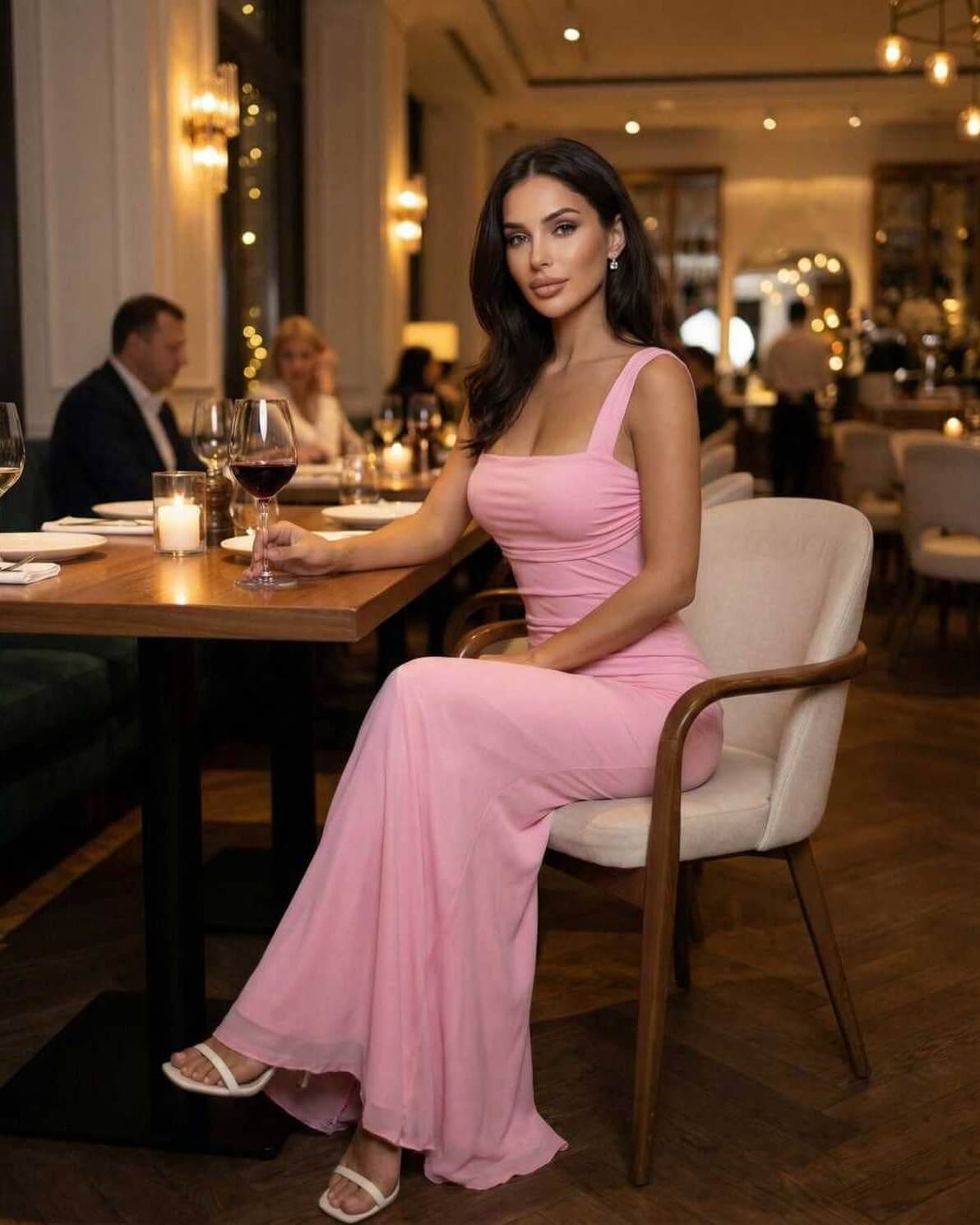 Blush Maxikleid