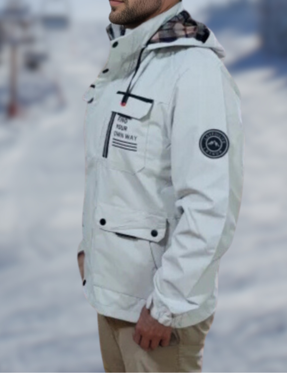 Herren wasserdichte Winterjacke für Regen und Schnee