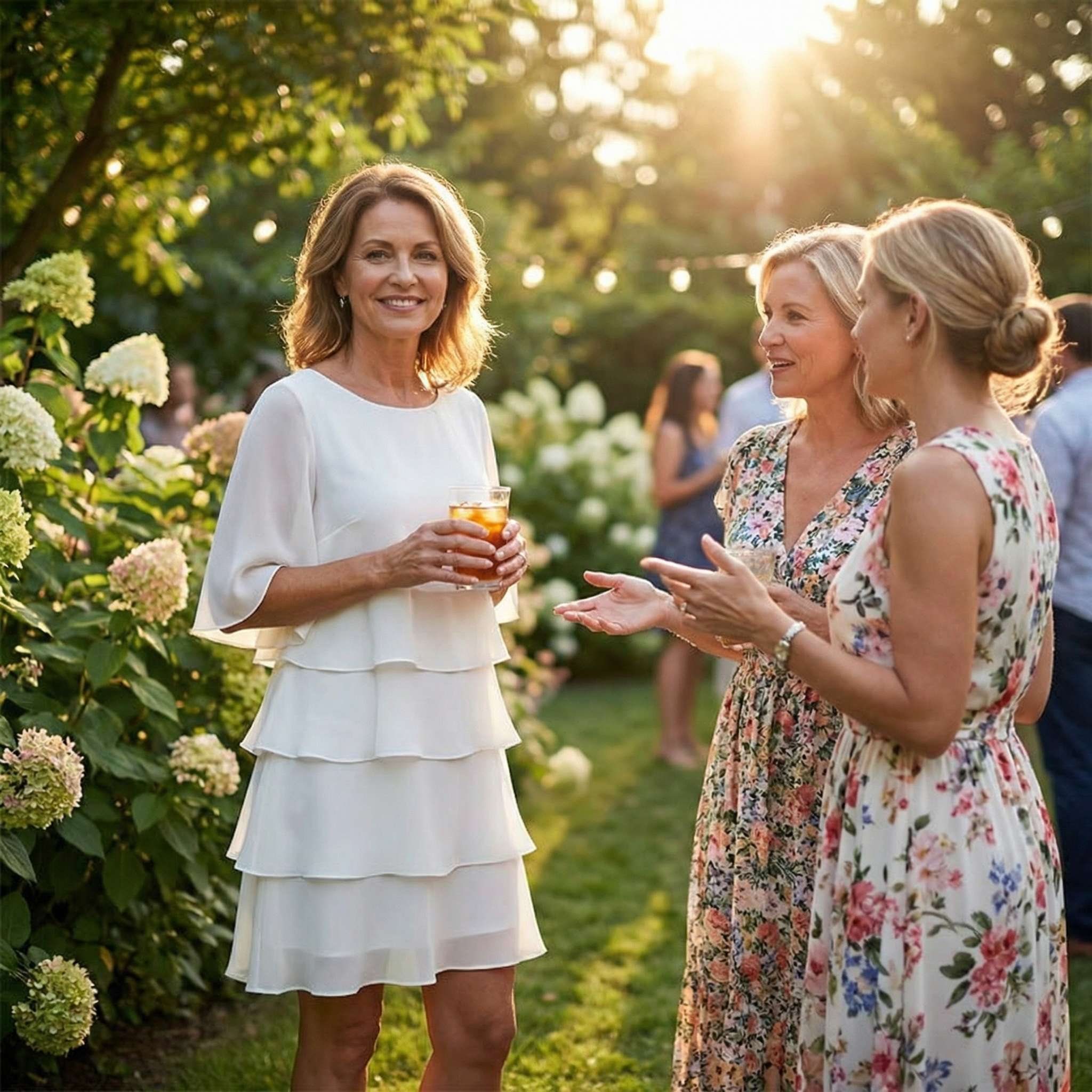 Chic Schichtkleid mit Puffärmeln für Frauen