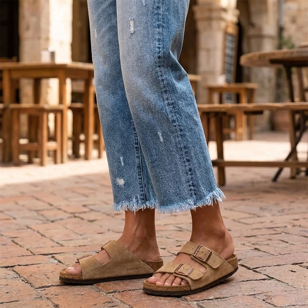 Damen Retro Fransen Jeans