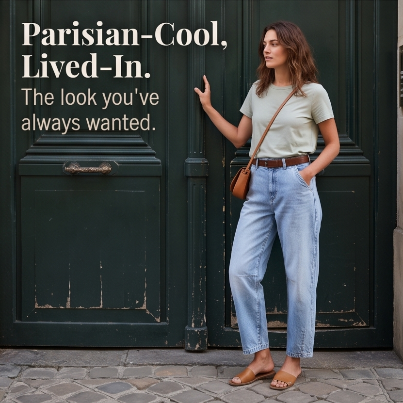 Damen High Waist Barrel Jeans