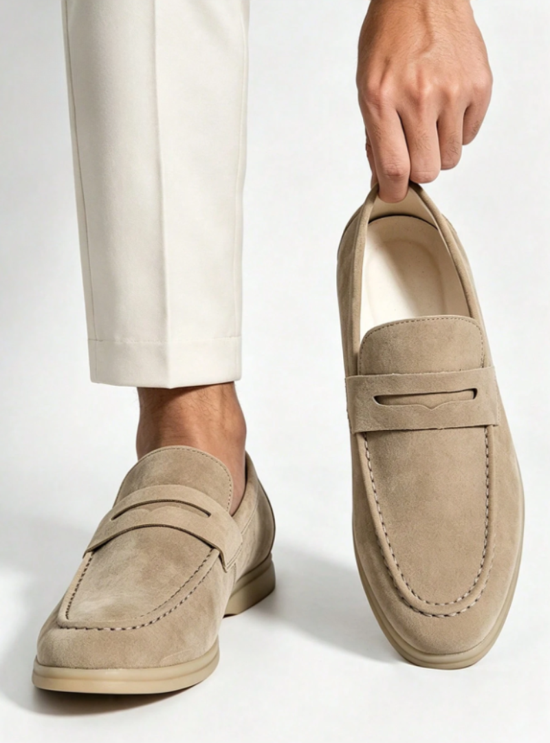 Herren Loafer zum Schlüpfen mit Ziernaht