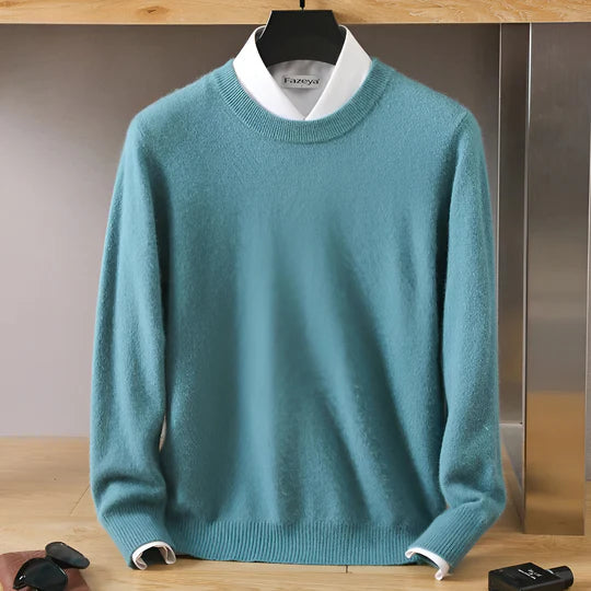 Herren Strickpullover mit Rundhals und langen Ärmeln