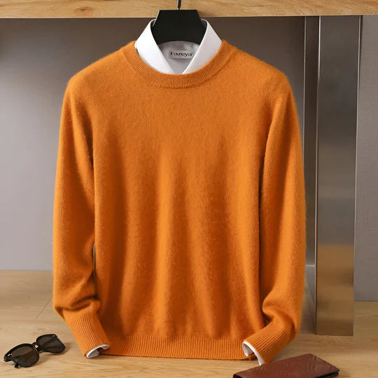 Herren Strickpullover mit Rundhals und langen Ärmeln