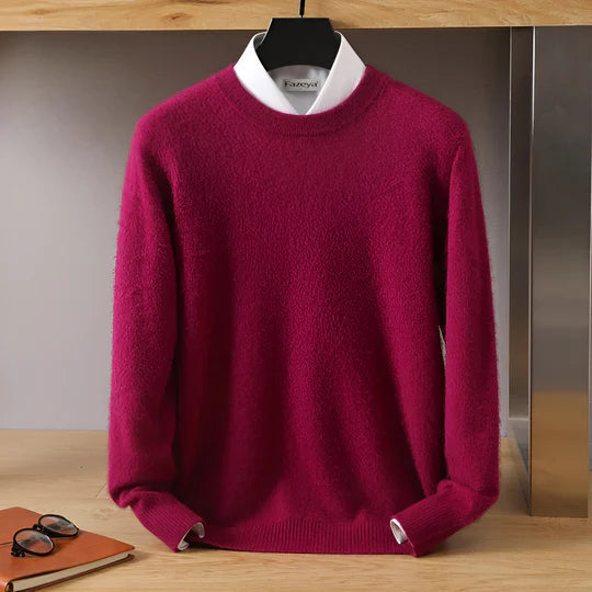 Herren Strickpullover mit Rundhals und langen Ärmeln