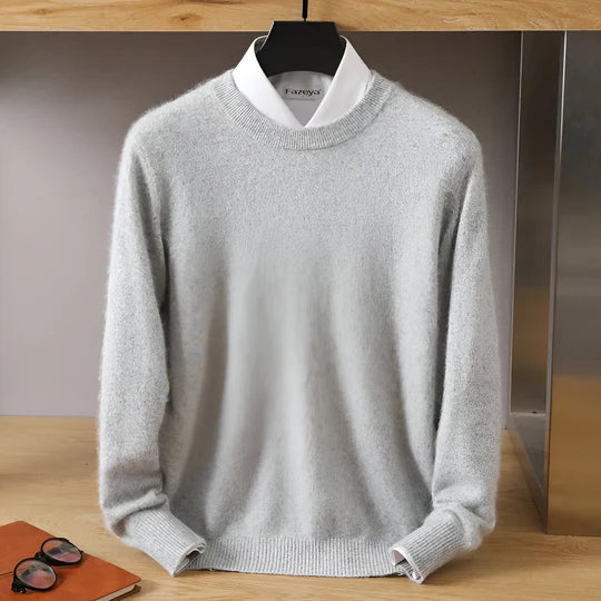 Herren Strickpullover mit Rundhals und langen Ärmeln