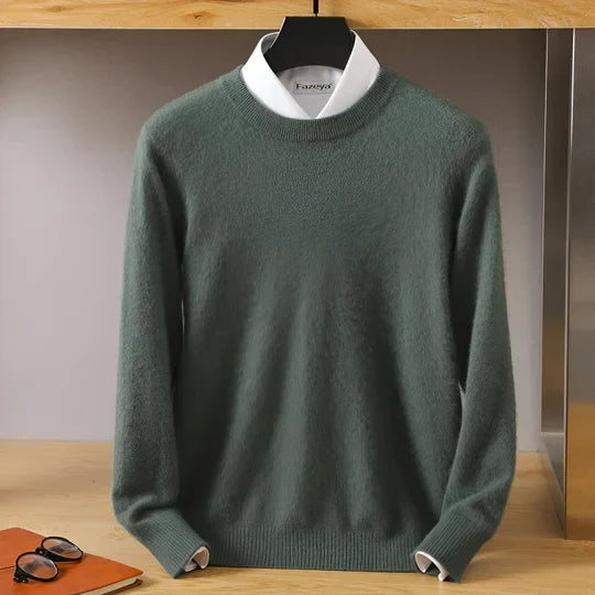 Herren Strickpullover mit Rundhals und langen Ärmeln