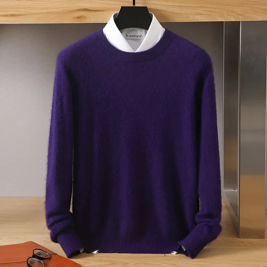 Herren Strickpullover mit Rundhals und langen Ärmeln