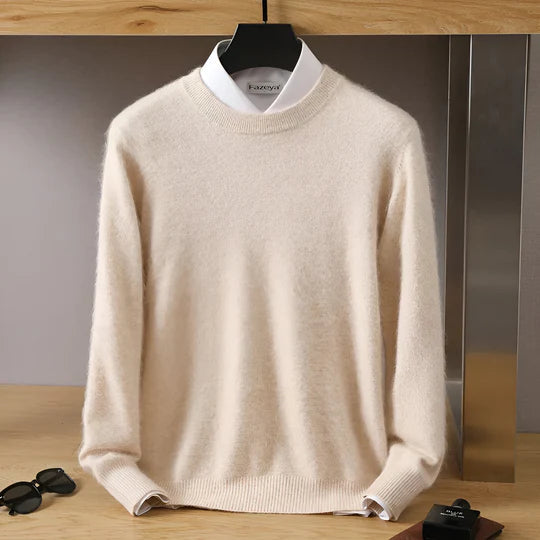 Herren Strickpullover mit Rundhals und langen Ärmeln