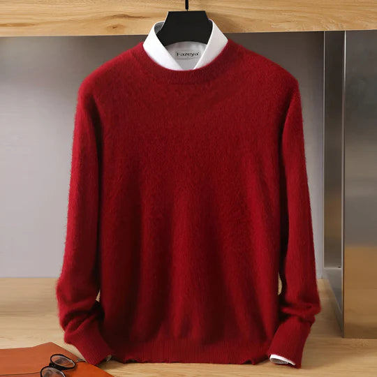Herren Strickpullover mit Rundhals und langen Ärmeln