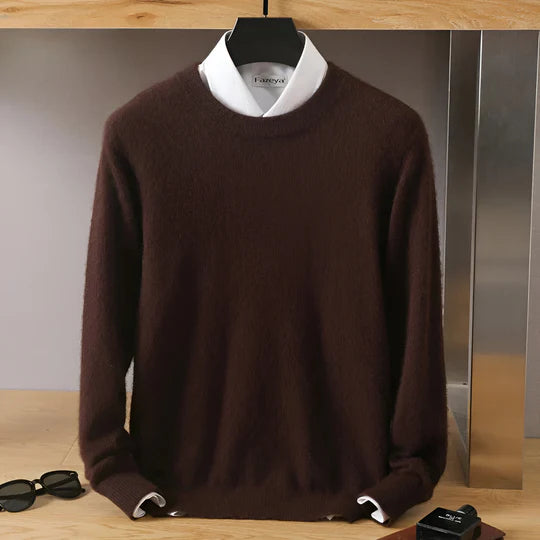 Herren Strickpullover mit Rundhals und langen Ärmeln