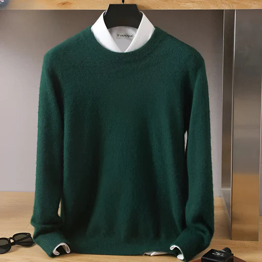 Herren Strickpullover mit Rundhals und langen Ärmeln