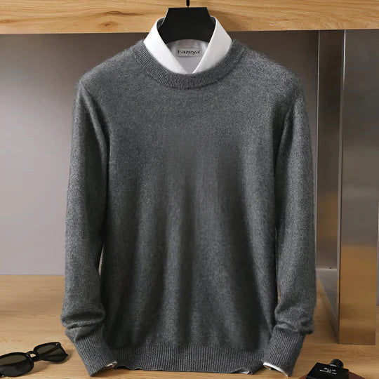 Herren Strickpullover mit Rundhals und langen Ärmeln