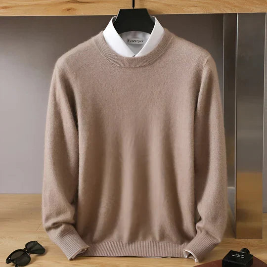 Herren Strickpullover mit Rundhals und langen Ärmeln