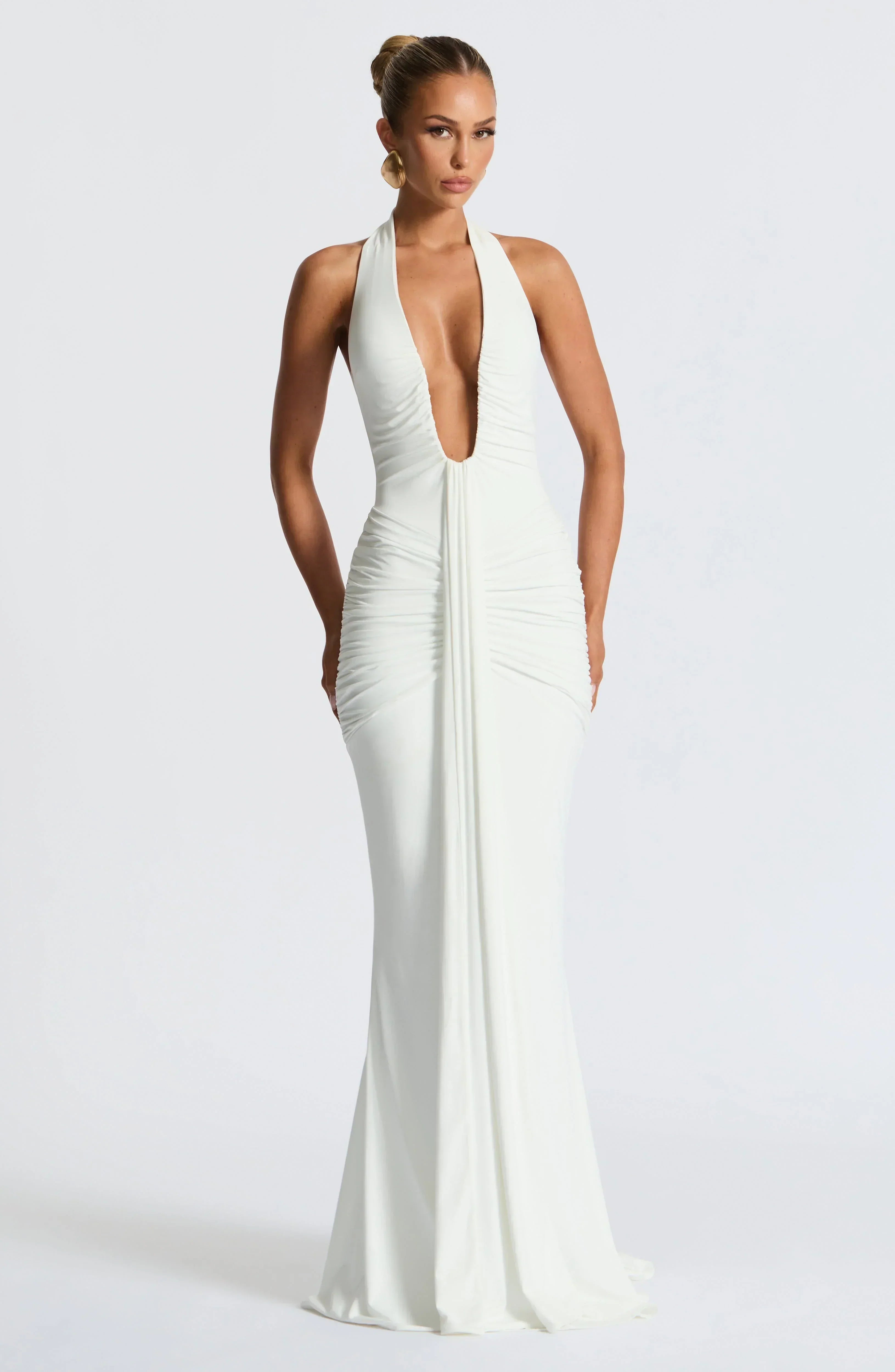 Graces - Drapiertes Jersey-Maxikleid