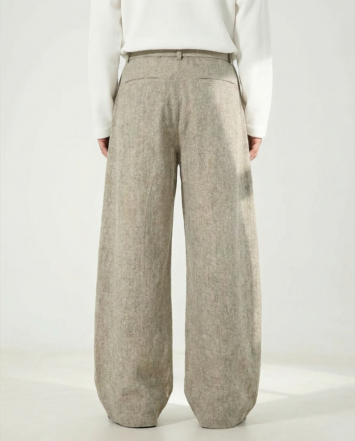 Damen weite Wollhose mit Gürtel