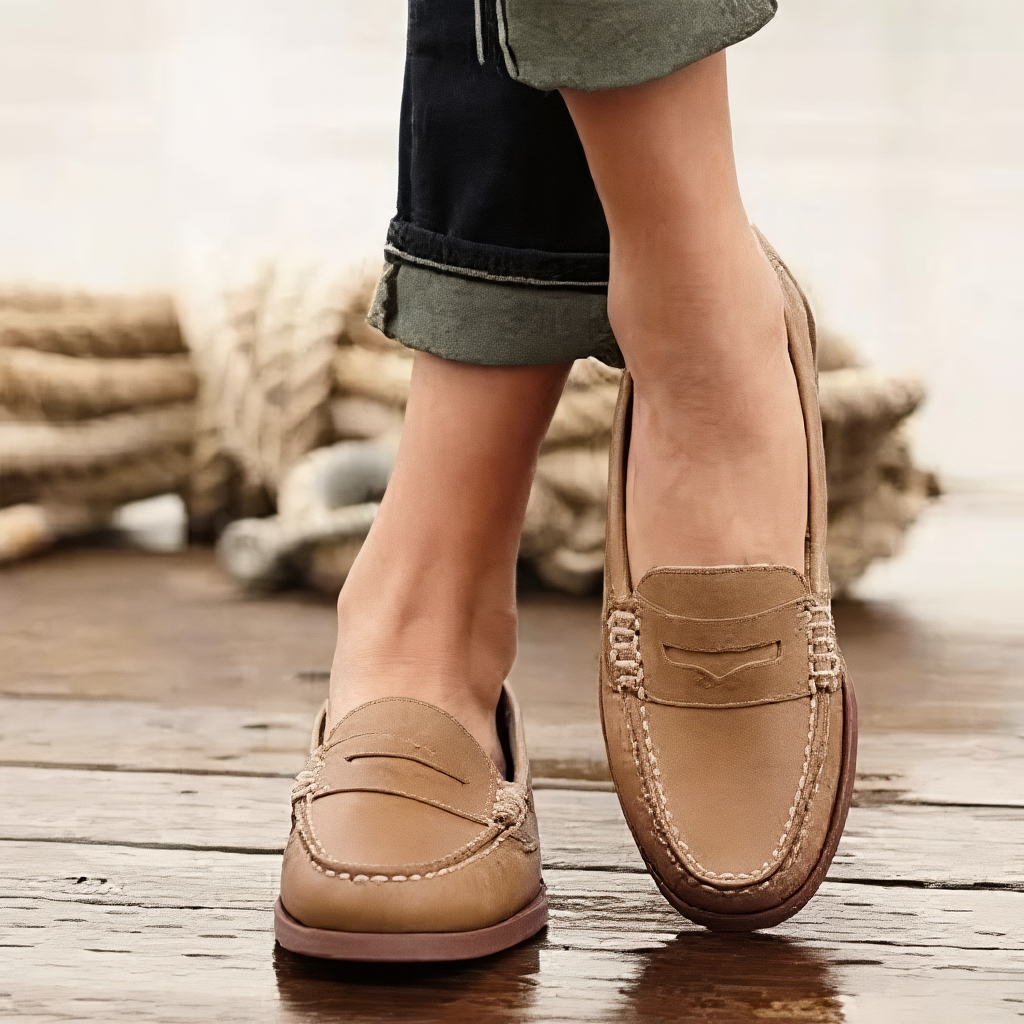 Damen orthopädische Loafer mit gepolstertem Fußbett