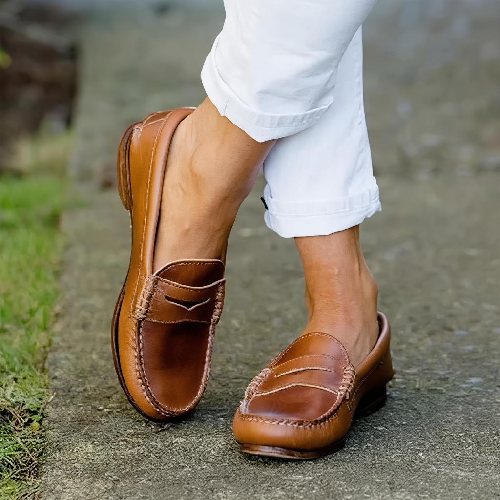 Damen orthopädische Loafer mit gepolstertem Fußbett