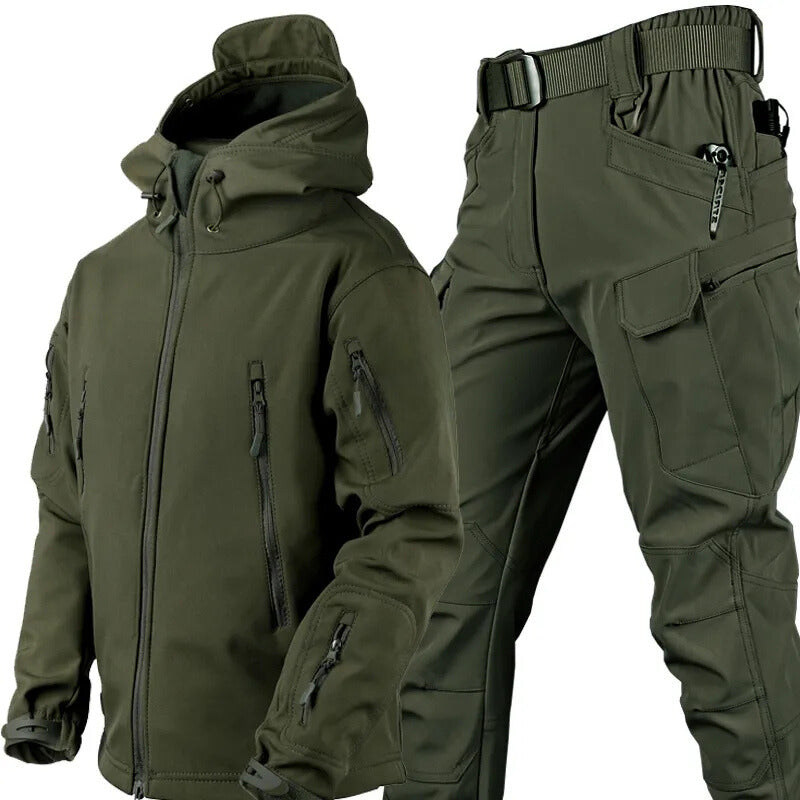 Herren Outdoor Set wasserdicht mit Fleecefutter