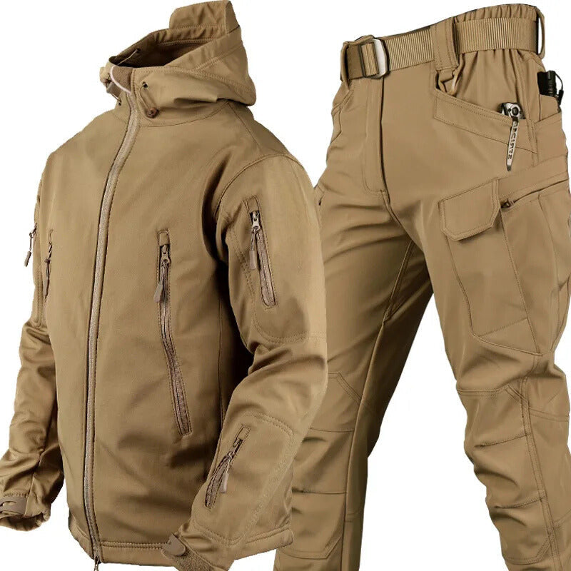 Herren Outdoor Set wasserdicht mit Fleecefutter