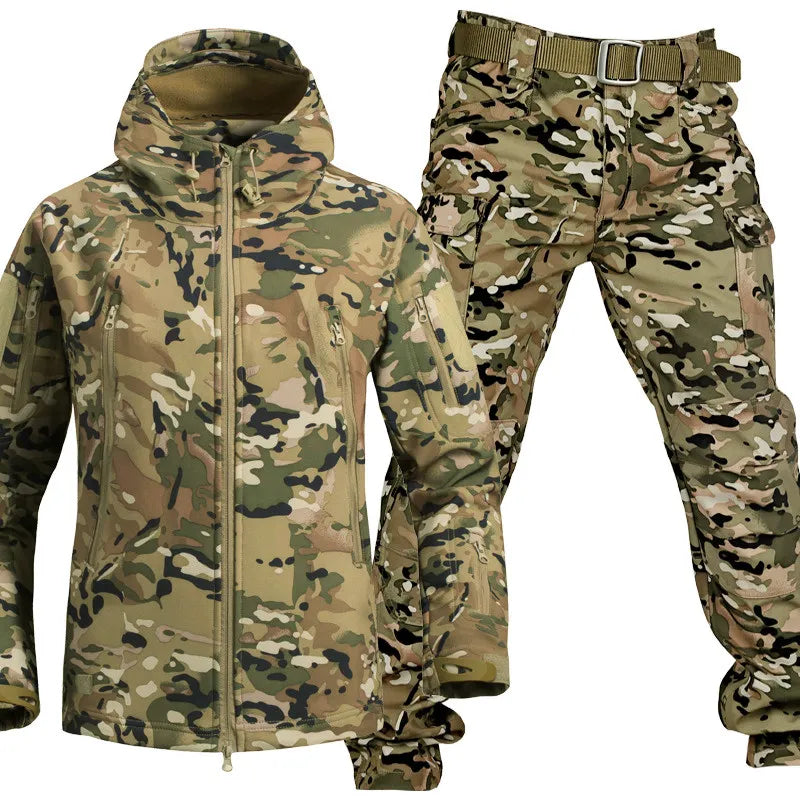 Herren Outdoor Set wasserdicht mit Fleecefutter